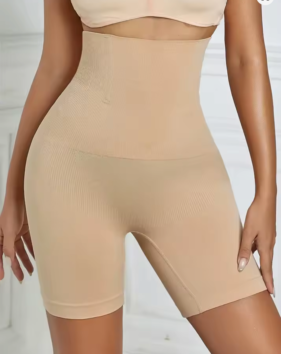 SLIMMY High-Waisted Sculpting Shorts – Seamless Tummy Control