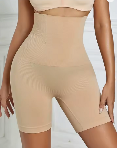 SLIMMY High-Waisted Sculpting Shorts – Seamless Tummy Control